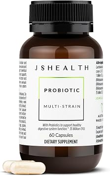 JSHealth Vitamins Gut Health and Immunity Formula, 60 Capsules | Probiotics for Women and Men, Shelf Stable Probiotic Supplement for Digestive Health and Immune Support