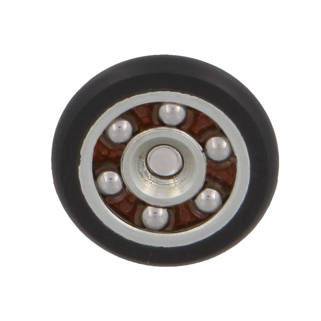 Amig - Cuscinetto Box Doccia | Set di 2 Unità | Ø 20 mm | Cuscinetto Frontale e Vite M4x8 | Per Porta Scorrevole Doccia | Poliammide Nero