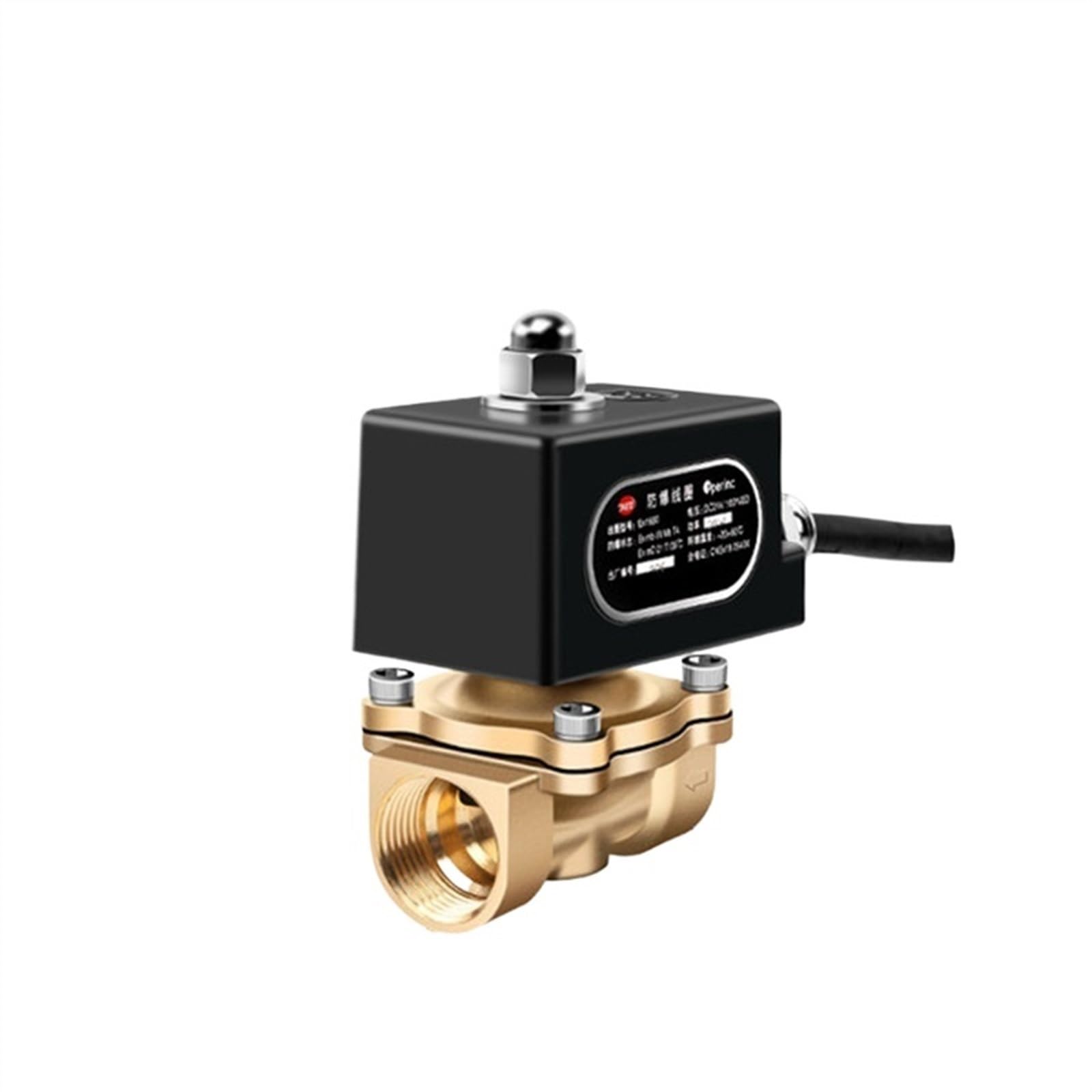 Elettrovalvola antideflagrante in ottone da 1/2" Valvola di controllo del solenoide normalmente chiusa for gas naturale 220 V 110 V 24 V 12 V(G_220VAC)