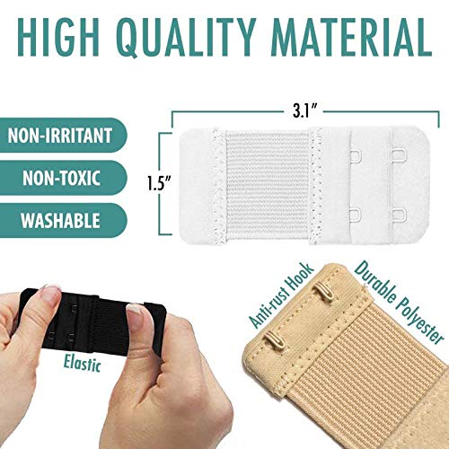 Image of Caracal Bra Extender for Women 2 Hook -3 Eye (with Extra Elastic) Free Size