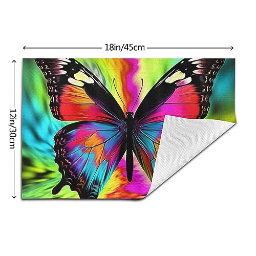 Sets de table pour restaurant et maison décor papillons colorés repas de fête