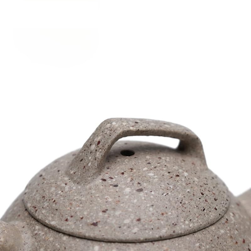 Teiere Teiere in Argilla Viola da 130 ml Pentola Fatta a Mano Minerale Grezzo Sabbia Grossa Giada Bianca Segmento Fango Bollitore Set da tè Cinese Zisha Teiera