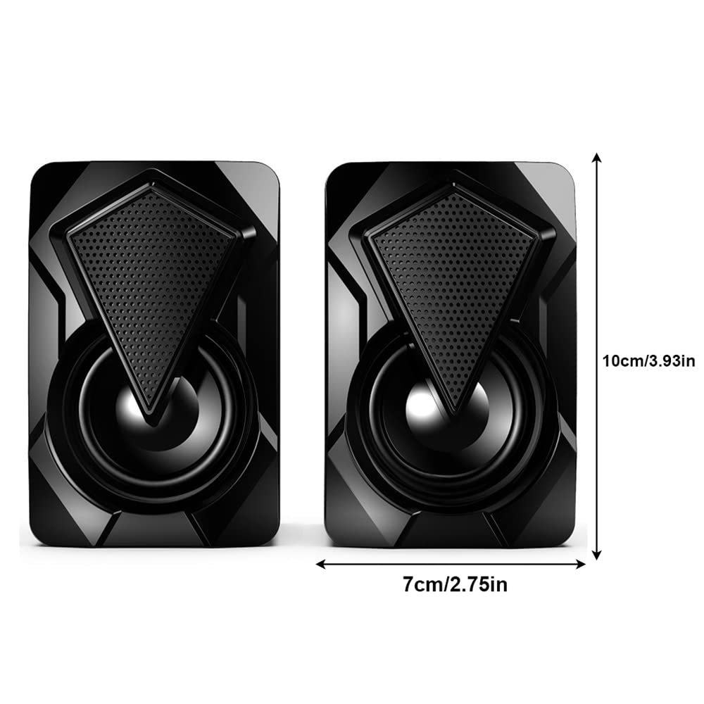 Ordenador 0.138 in Altavoces Led/Control de volumen alimentado por USB para portátil 4