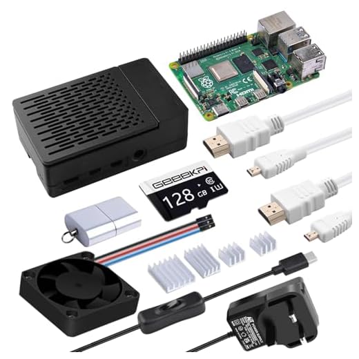 GeeekPi Raspberry Pi 4 8GB Starter Kit – 128GB Edition, Raspberry Pi 4 Case con PWM Fan, Raspberry Pi 5V 3.6A Alimentatore con Interruttore ON/OFF, Cavo HDMI per Raspberry Pi 4B (8GB RAM)