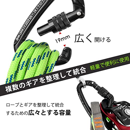 GM CLIMBING CE UIAA認証 24kN ロッキングカラビナ 7075アル