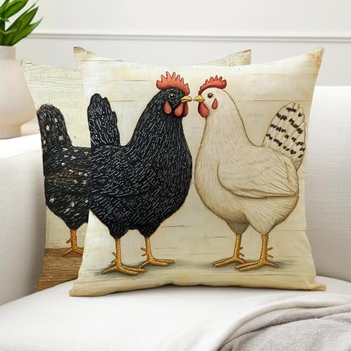 Coussin Exterieur Impermeable Crème Housse de Coussin 65x65cm Impermeable Lin
