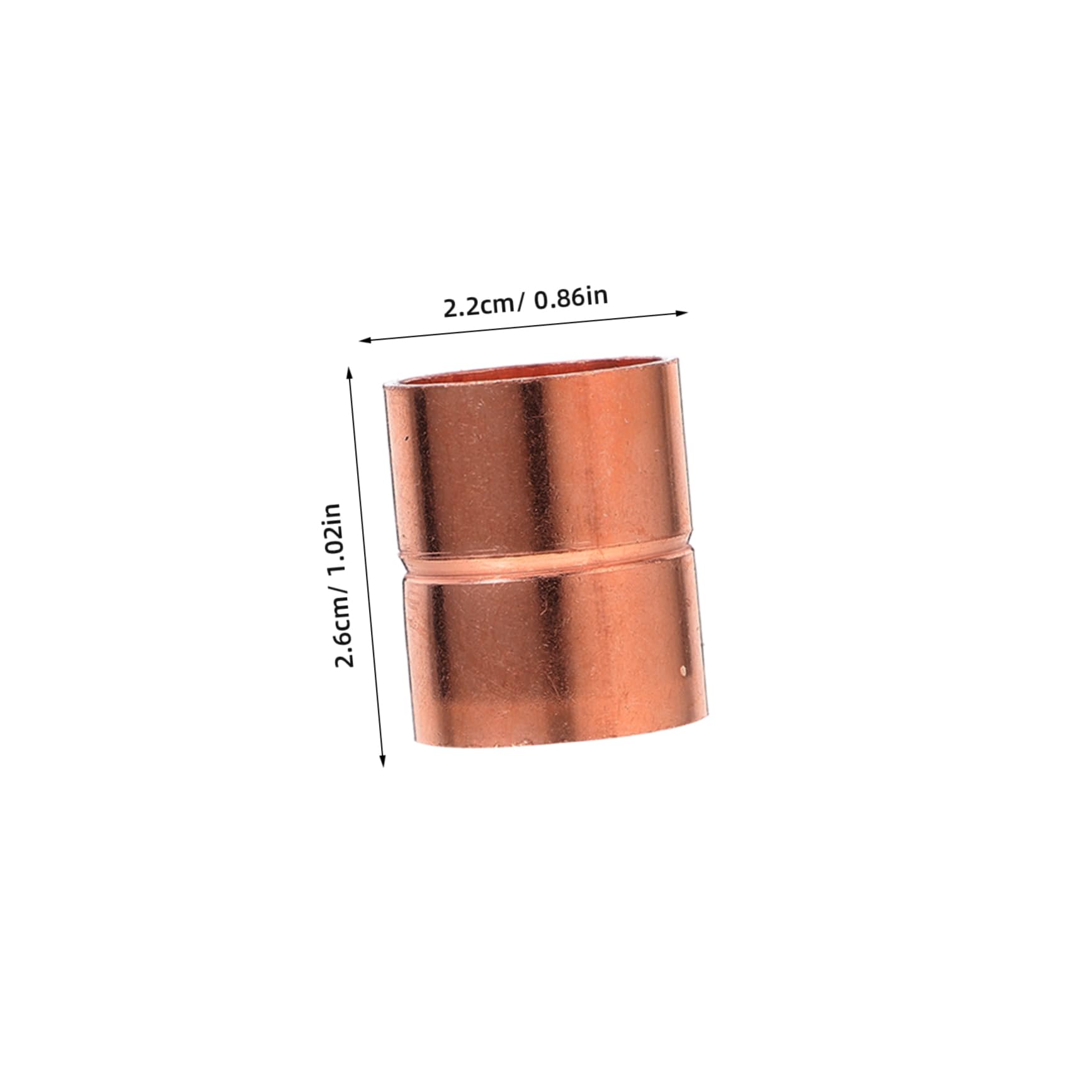 CIYODO Copper Straight Coupling Fittings 5pcs Plumbing Connectors Crimping Tool Brass Coupling Systems