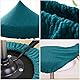 IMIKEYA Hockerbezug Rund, Durchmesser 30cm-40cm Barhockerbezug Rund Hochelastischer Waschbar Drehstuhlhockerbezug Runde Hockerbezug Staubdicht Stuhlbezug, Pfau blau