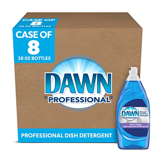 Dawn Professional Dishwashing Liquid Soap Detergent, Bulk Degreaser Removes Greasy Foods From Pots, Pans And Dishes In Commercial Restaurant Kitchens, Regular Scent, 38 Oz. (Case Of 8) #TOP23