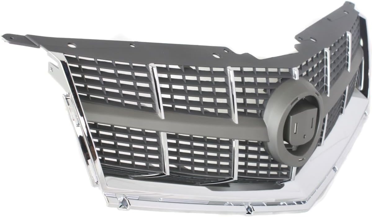 Front Grille Assembly Gray Shell and Insert Compatible with Cadillac SRX 2010-2012 | DIRECT REPLACEMENT | 25778321 | GM1200629