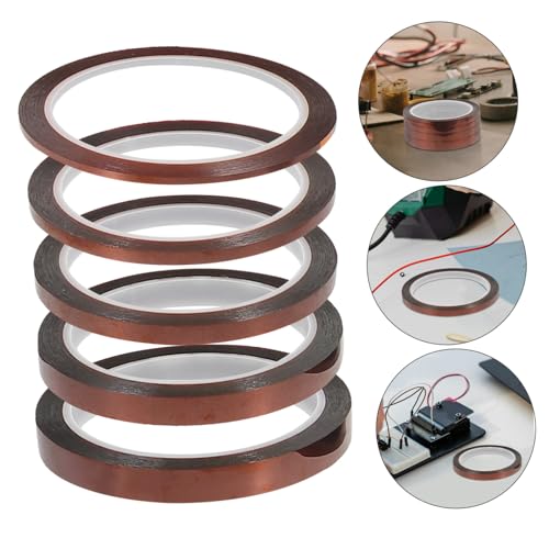 Cinta termoestable para sublimación y electrónica de alta temperatura pack de 5 rollos 6