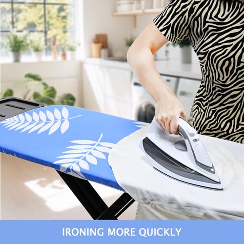 Image of SheeChung Ironing Board Cover and Pad 15 x 49 Inch,Iron Board Cover with Elastic Edge & Adjustable Fastener,4 Layers Covers Resist Scorching and Staining Extra Thick Padding