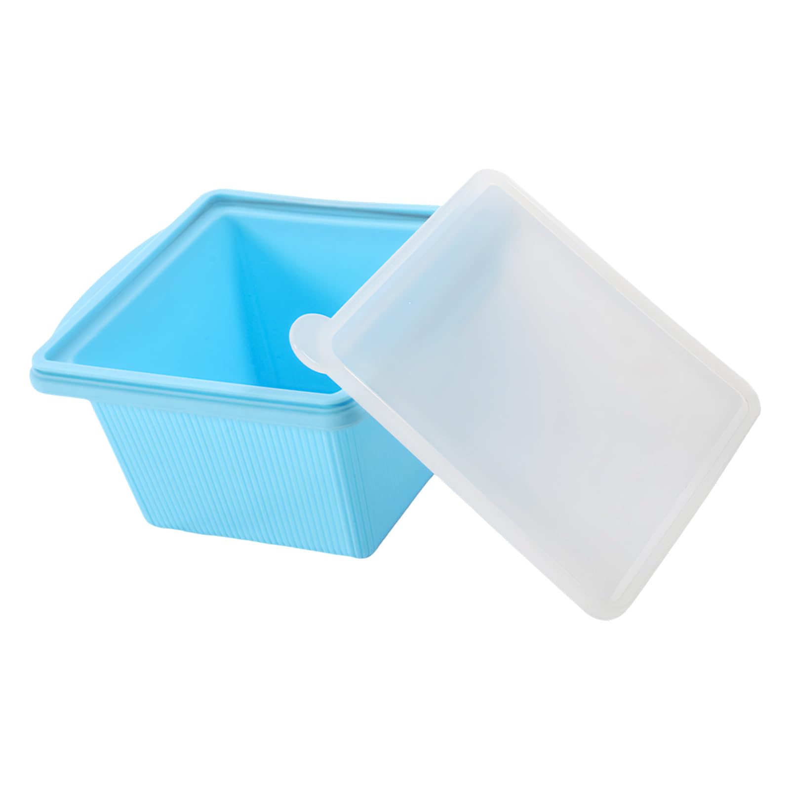 ZEPFJHE Silicone Mold with Metal Frame Cover for Easy Demolding Space Saving Soup Ice for Stable Freezing Large Soup Cubes