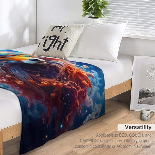 Manta de franela para sofá de zorro, textil suave y cálido en tamaño grande de 150 x 200 cm 7