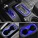 E-cowlboy Inner Front and Rear Water Cup Holder Trim,Gear Box Trim and Transfer Case Trim 4 Pcs for Jeep Wrangler JK & Unlimited 2/4 Door 2011-2017 (Blue)
