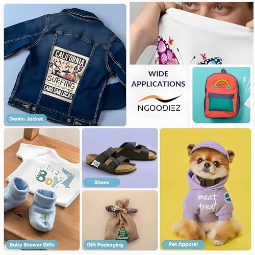 DTF Filme de transferência, folhas transparentes e brilhantes, papel de transferência de calor para