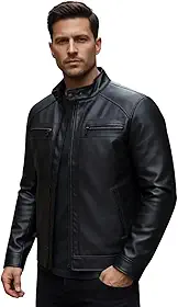 Jaqueta De Couro Masculino Slim Resistente Frio Inverno