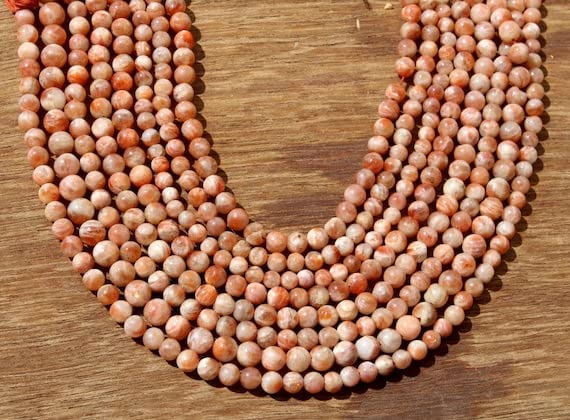 Pierre de soleil naturelle ronde de 6-8 mm pour fabriquer un cadeau unique