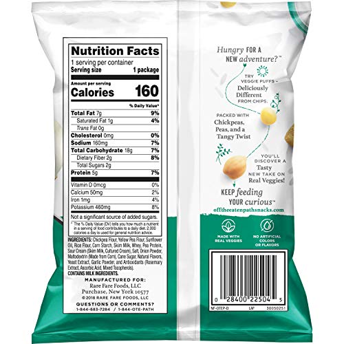 Off the Eaten Path Veggie Puffs Variety Pack, Sour Cream & Onion and Spicy Queso, 16 Count - Thumbnail 3