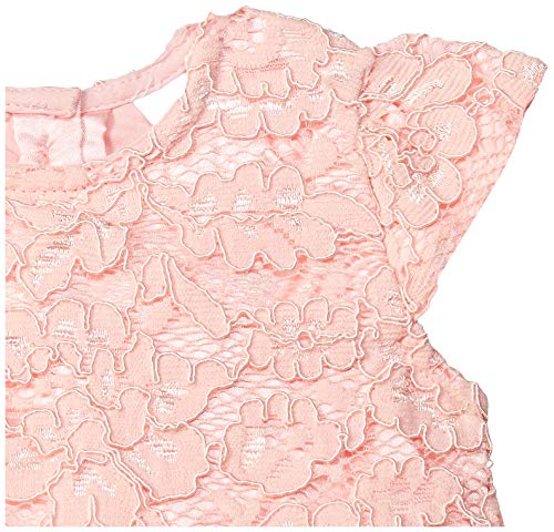 Image of miniklub Girls Pink Self Design Fit And Flare Dress