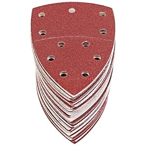 S&R Schuurpapier voor Delta- en Multischuurmachine – Driehoekige Schuurschijven met Klittenband voor Hout, Metaal, Kunststoffen en Verwijdering van Verf en Roest (Korrel P40-P240)