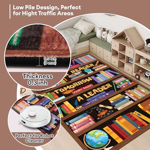 Tapete decorativo para biblioteca escolar 2x3 pies miniatura 6
