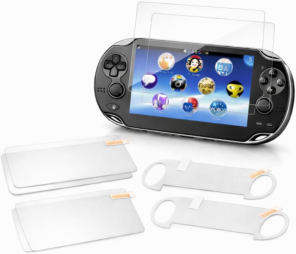 PS Vitas 1000 Screen Protector,9H Tempered Glass HD PET Front Back Screen Protector,Scratch Proof Protective Film for PS Vitas 1000