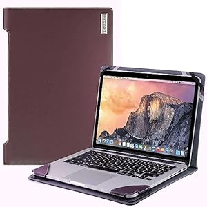 Broonel - Profile Series - Purple Leather Laptop Case Compatible With Lenovo YOGA 530-14IKB Ultrabook Touch Convertible 14"