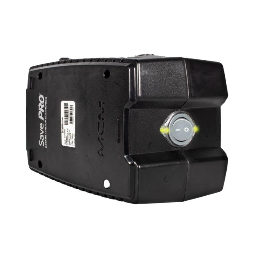 ESTABILIZADOR 500VA MCM SAVE PRO 2.0 PRETO BIVOLT/115V