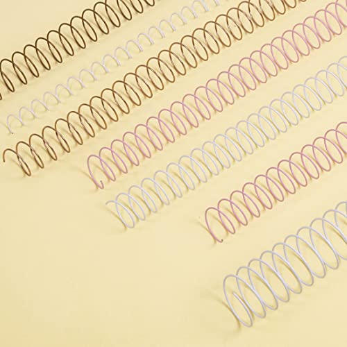Craftelier - 2-Spiralen-Set zum Binden von Alben, Notizbüchern oder Agenden | Ideal für Scrapbooking und Bastelprojekte | Ø 2,54 cm (1) | Länge 30,5 cm (12) - Farbe Pink Gold