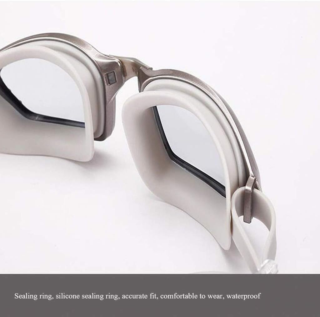 スイミングゴーグル、防水防曇、調節可能なストラップ、ユニセックス成人男性と女性に快適にフィット