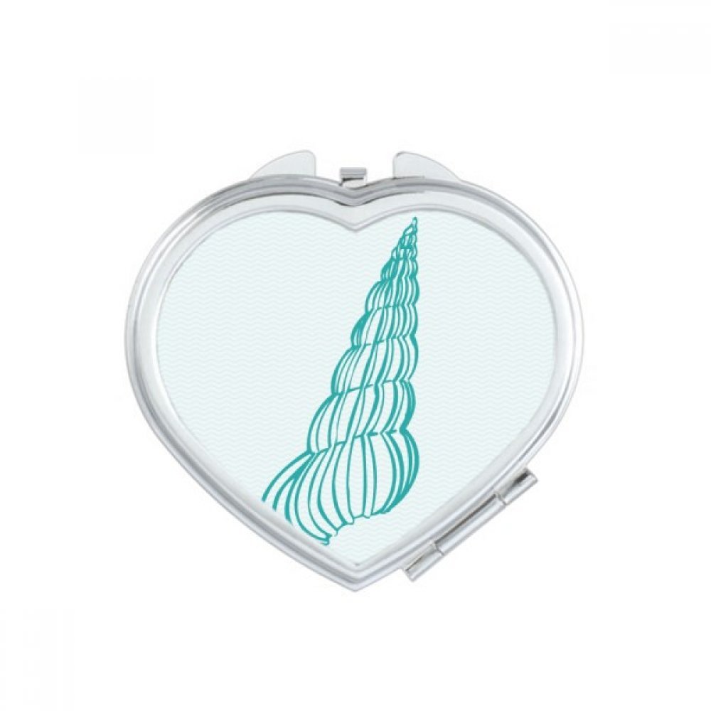 Miroir compact bleu escargot de mer DIYthinker pour maquillage portable