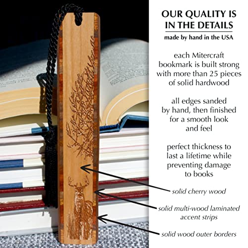 Deer - Engraved Wooden Bookmark With Tassel - Made In Usa - Search B07325Jnp6 For Personalized Version #TOP1