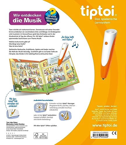 tiptoi® Wieso? Weshalb? Warum? Wir entdecken die Musik, Buch für Kinder ab 4 Jahre
