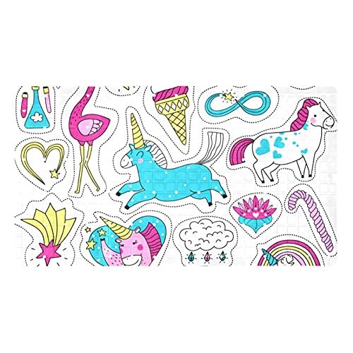 Tapis baignoire enfants avec patchs mignons et trous drainage