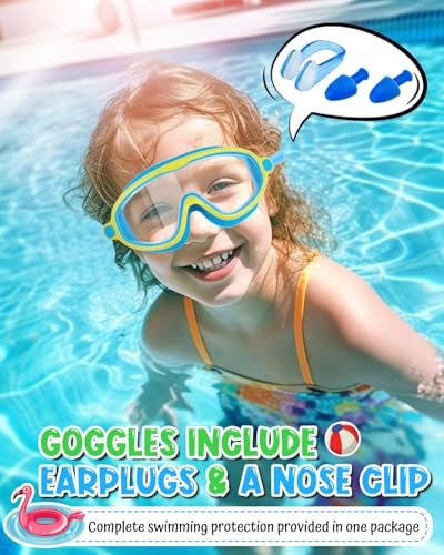 Image of Swim Goggles 2 Pack, Wide View Anti Fog&UV Swimming Goggles for Audlt, No Leak Pool Beach Essentials for Men Women