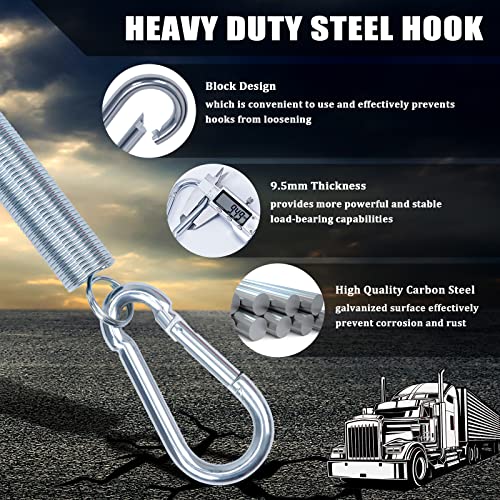 Cheemuii 2Pcs 25" Single Tender Spring Kit Heavy Duty Abs Air Line Hose Tracker Tender Kit With 3 Hose Holders For Semi Truck Trailer Tractor #TOP1