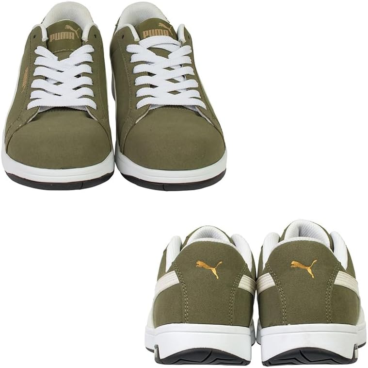 [PUMA] プーマ 安全靴 アイコニック ローカット 28.0cm オリーブ ストロングクールペーパー付 64.201.0