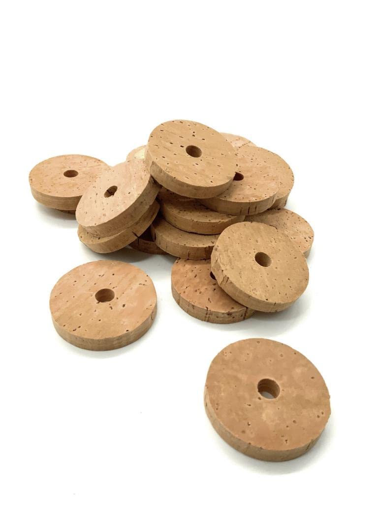 Discos de corcho 35 mm diámetro 6 mm grosor 20 unidades para pesca con agujero