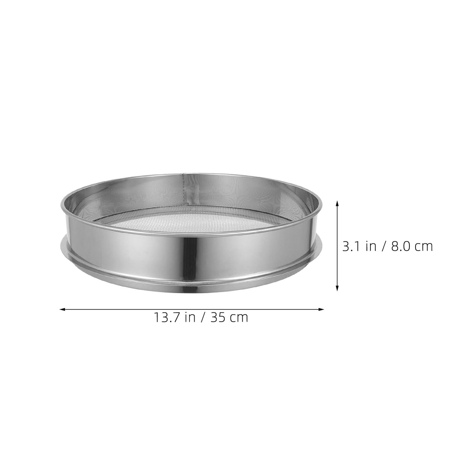 Toyvian Cedazo de Tierra para Compost de Acero Inoxidable de 35cm con Malla Grande para Separación de Rocas y Arena, Adecuado para Preparación de Suelo de Bonsáis