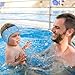 HeySplash Swimming Headband, Swimming Earplugs Ear Band Swimmer Ear Protection Kids Ear Plugs, Neoprene Ear Guard and Hair Guard for Kids Toddlers, Hold Earplugs in, S, Full Light Blue Dolphin