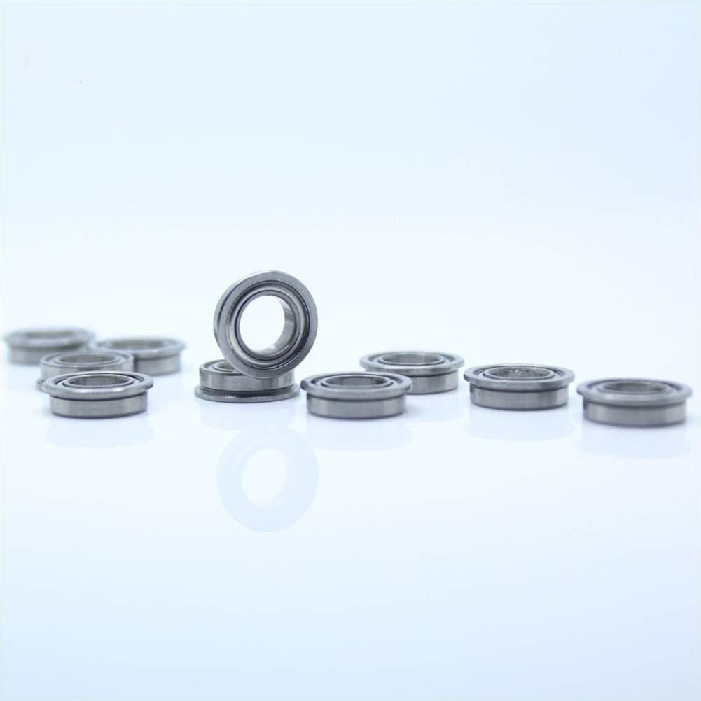 SUOFEILAIMU 10 PCS MF106ZZ Flange Deep Groove Ball Bearing ABEC-1 Chrome Steel Miniature Flanged Ball Bearings Size 6x10x3mm
