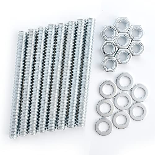 Barre Filettate M8 In Acciaio Zincato - Set 4 Pezzi Con Tasselli, Dadi E Rondelle, Lunghezza 9 Cm - Foto 3