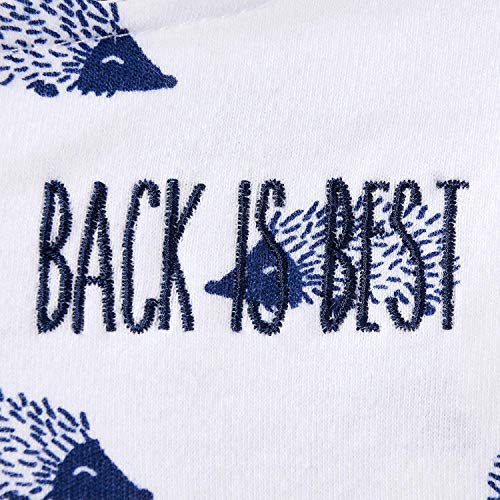 Image of HALO 100% Cotton Sleepsack Swaddle, 3-Way Adjustable Wearable Blanket, TOG 1.5, Navy Hedgehog, Small, 3-6 Months