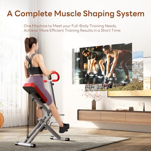 Image of SogesPower Squat Machine for Home Gym, Squat Rowing Machine with Adjustable Resistance and Optional Full Motion, Squat Assist Trainer for Glutes & Legs Workout, Up to 330lbs
