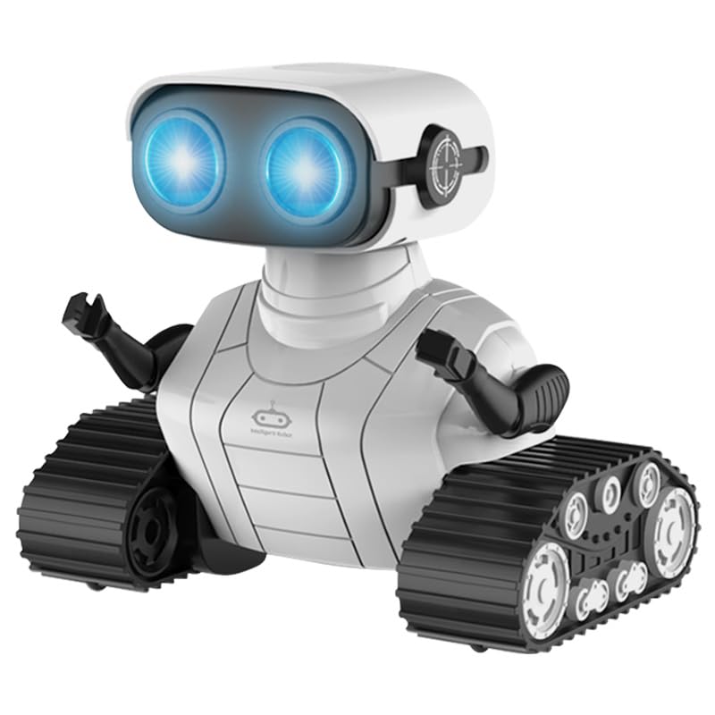 Interactive Smart Robot Toys Rechargeable Remote Control Robot Toy LED Eyes & Music, Dance, Laugh, Spin Around, for Children Age 3 4 5 6 Year Boys Girls Gift Present for Xmas, Birthday