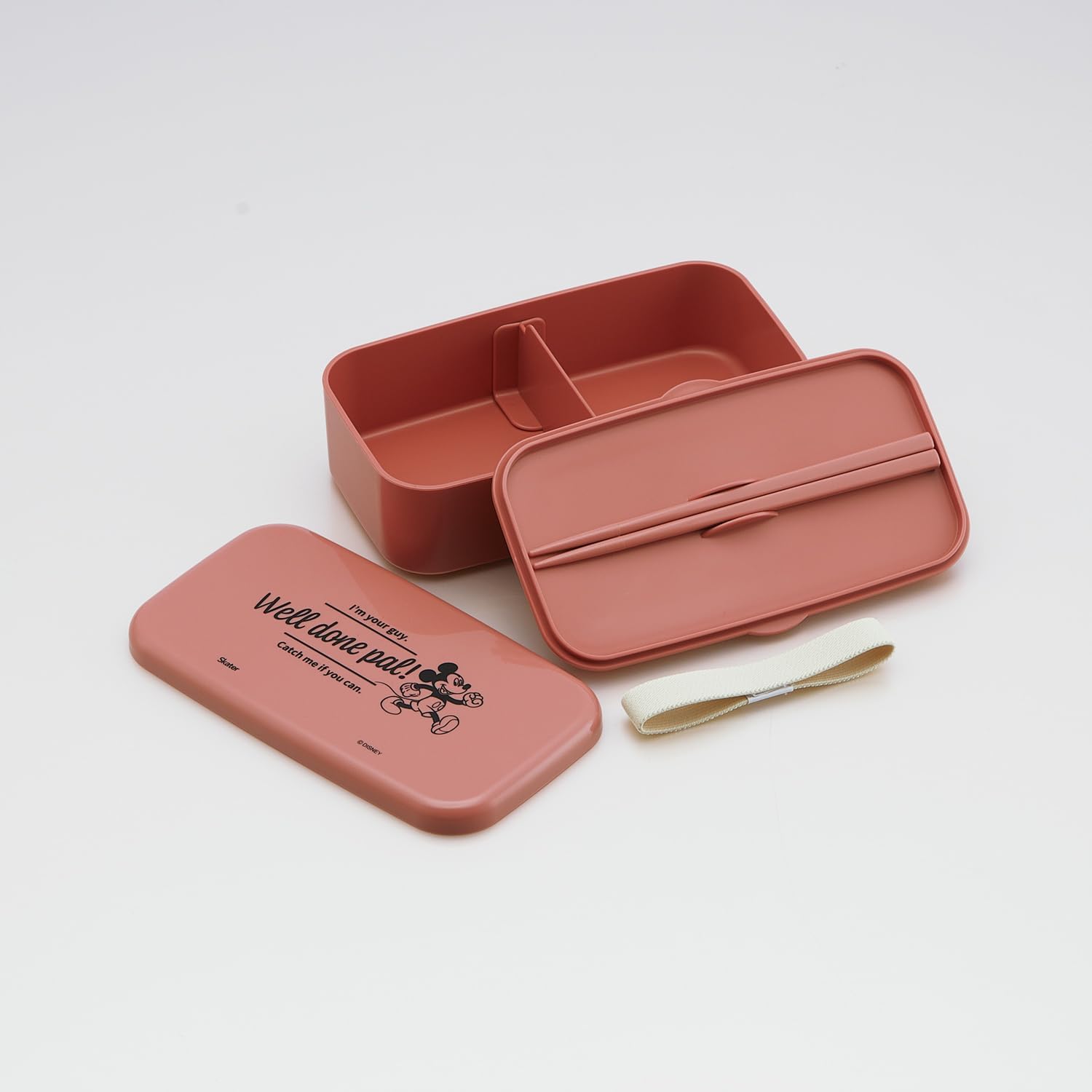 Skater PLB6HB-A Biomass Lunch Box with Chopsticks, 20.3 fl oz (600 ml), Includes Lunch Belt, Dishwasher Safe, Microwave Safe, Made in Japan