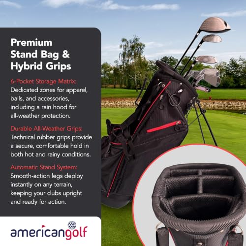 Fazer CTR25 Men's Golf Package Set – Right-Handed – Driver, Fairway Wood, Hybrid, Oversize Irons, Mallet Putter, Stand Bag – Complete Golf Club Set for Beginners & Improving Players - Image 3