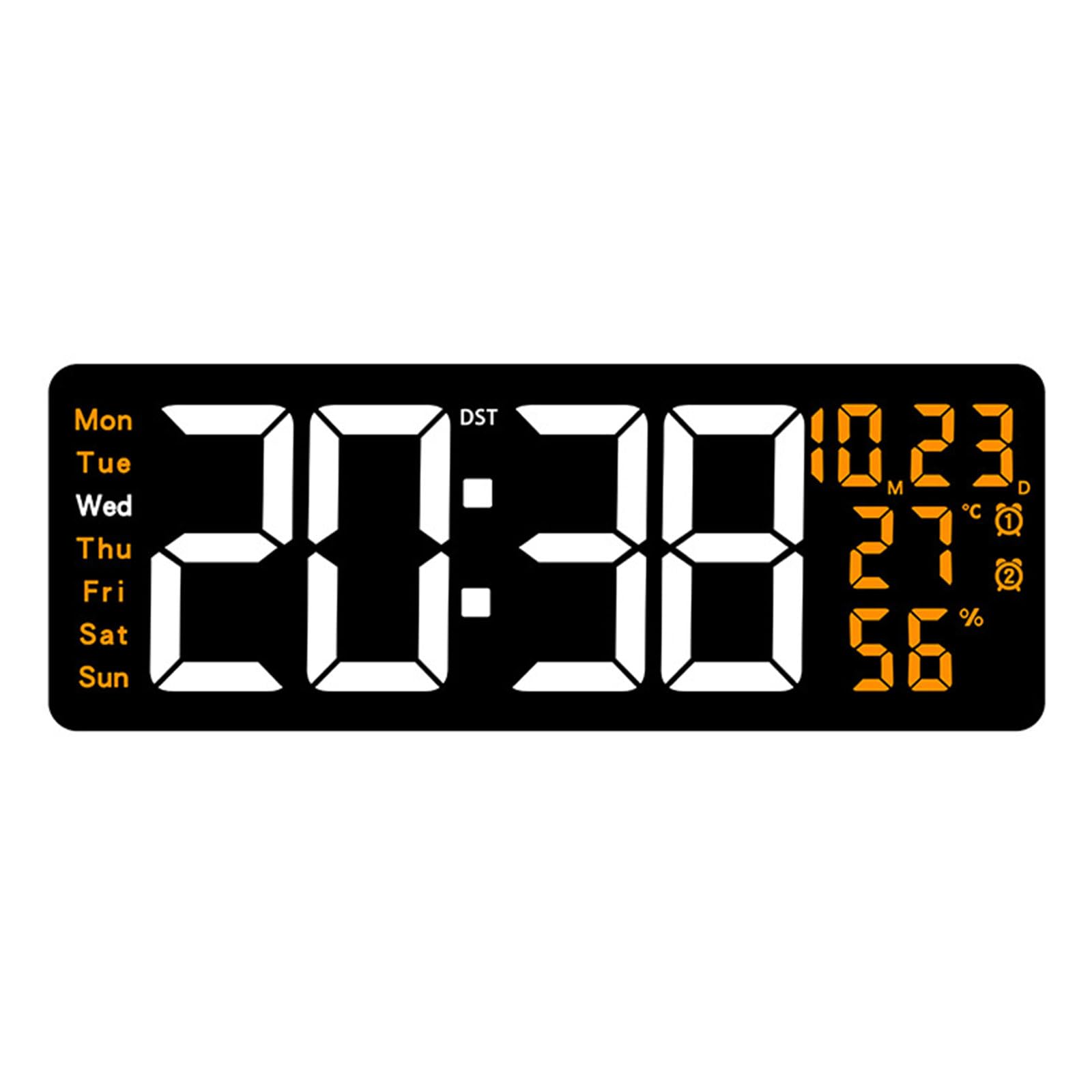 Reloj de pared LED con mando para control de temperatura en salon