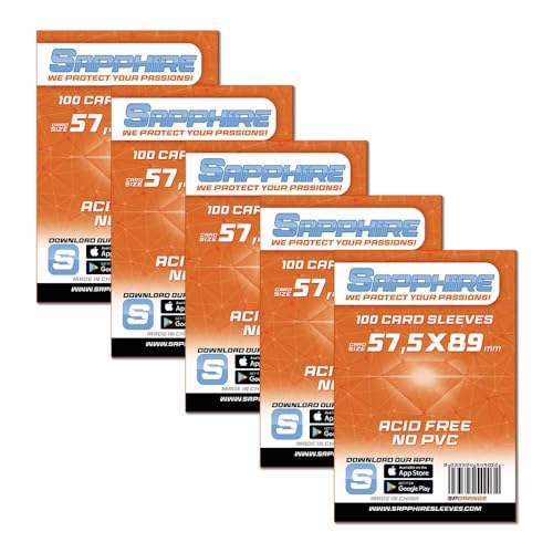 Red Glove - 5 Pack 100 Sapphire Sleeves Orange 57,5 x 89 SPORANGE5P